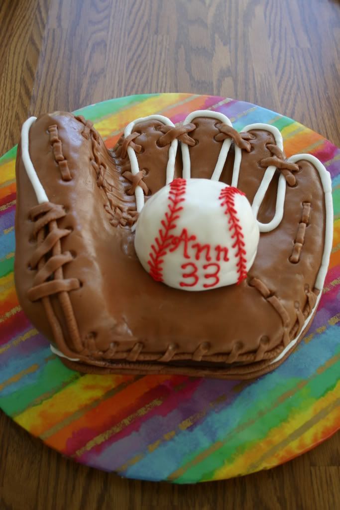 Rolled Buttercream Softball Glove Cake Photo by dkoethe Photobucket